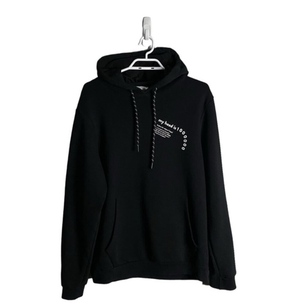 Turkish Dictionary x Fabrika Black Graphic Print Sweatshirt Hoodie